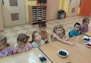 Sałatka owocowa w wykonaniu dzieci z grupy „Sówki"!