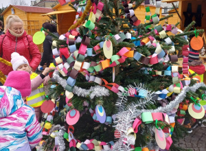 Wiewiórki ubrały jedną z choinek na starym Rynku w Łowiczu!